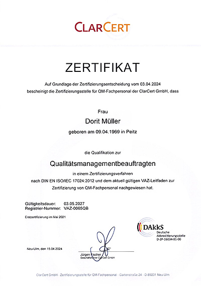 Zertifikat_ClarCert_Qualitaetsmanagementbeauftragte2021_kl